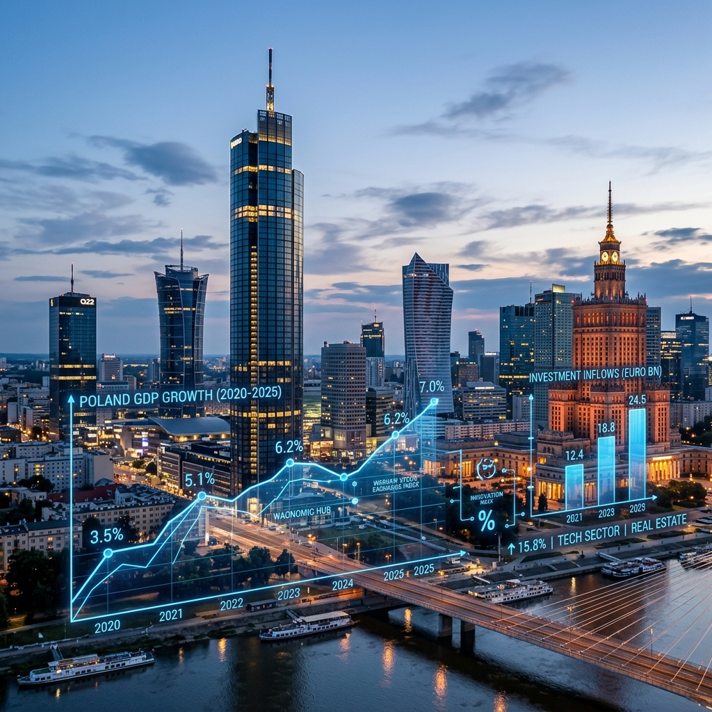 Warsaw Skyline and Economic Graphs